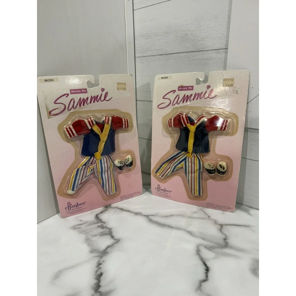 2 NEW Effanbee Doll Company Dress Me Sammie Outfits‎  Vintage Clothing For Dolls